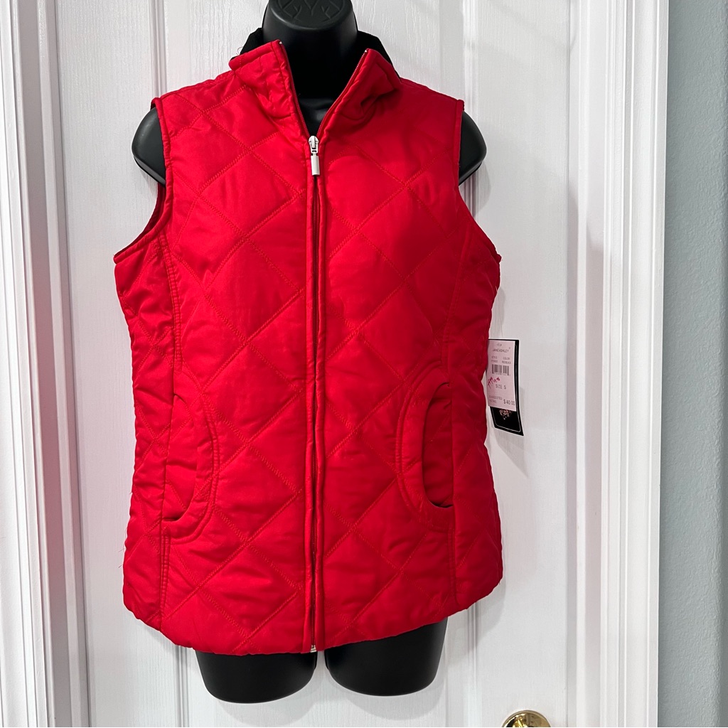 Womens Jane Ashley Red Vest Size Small